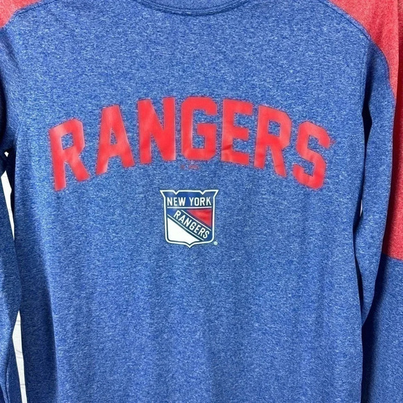 NY Rangers Long Sleeve Athletic Material Shirt Size Small - Picture 2 of 6